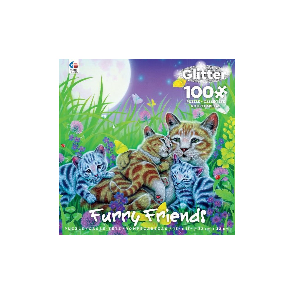 100PC FURRY FRIENDS GLITTER ASST (6) BL